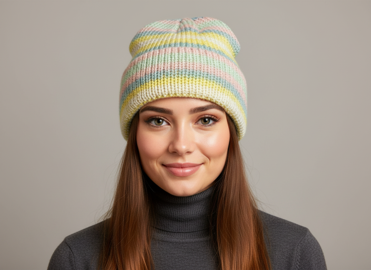 Cotton Candy Knit Hat